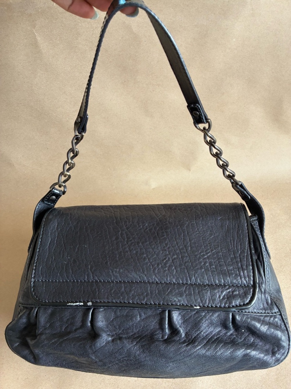 Fendi Pebbled and Patent Small Leather Bag - Picture 2 of 13